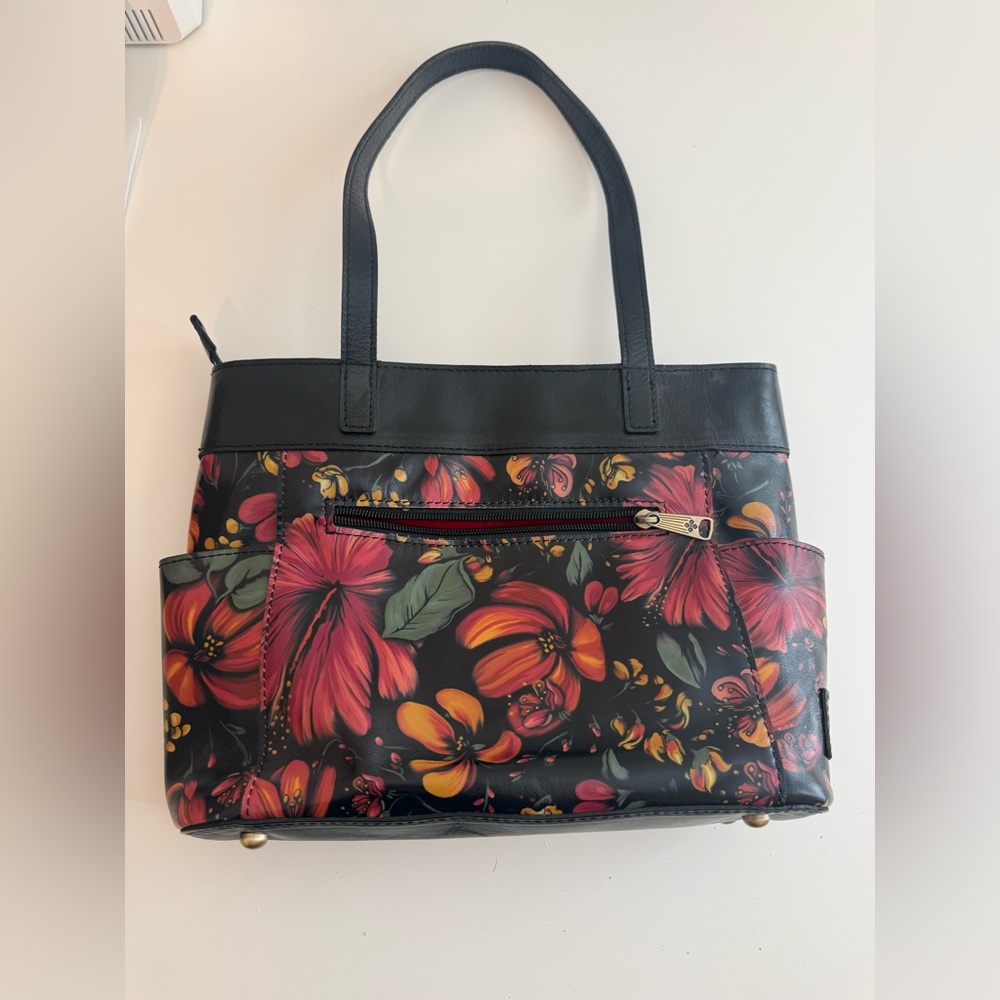 Patricia Nash Black and Red Floral Tote - Picture 4 of 16